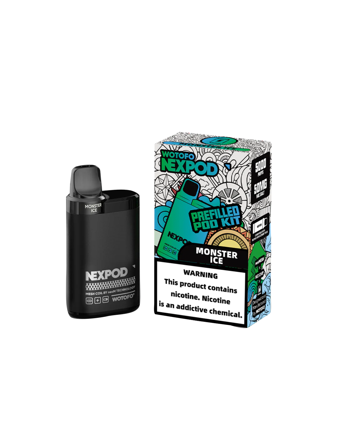 Nexpod Kit Monster Ice 5000 Puffs