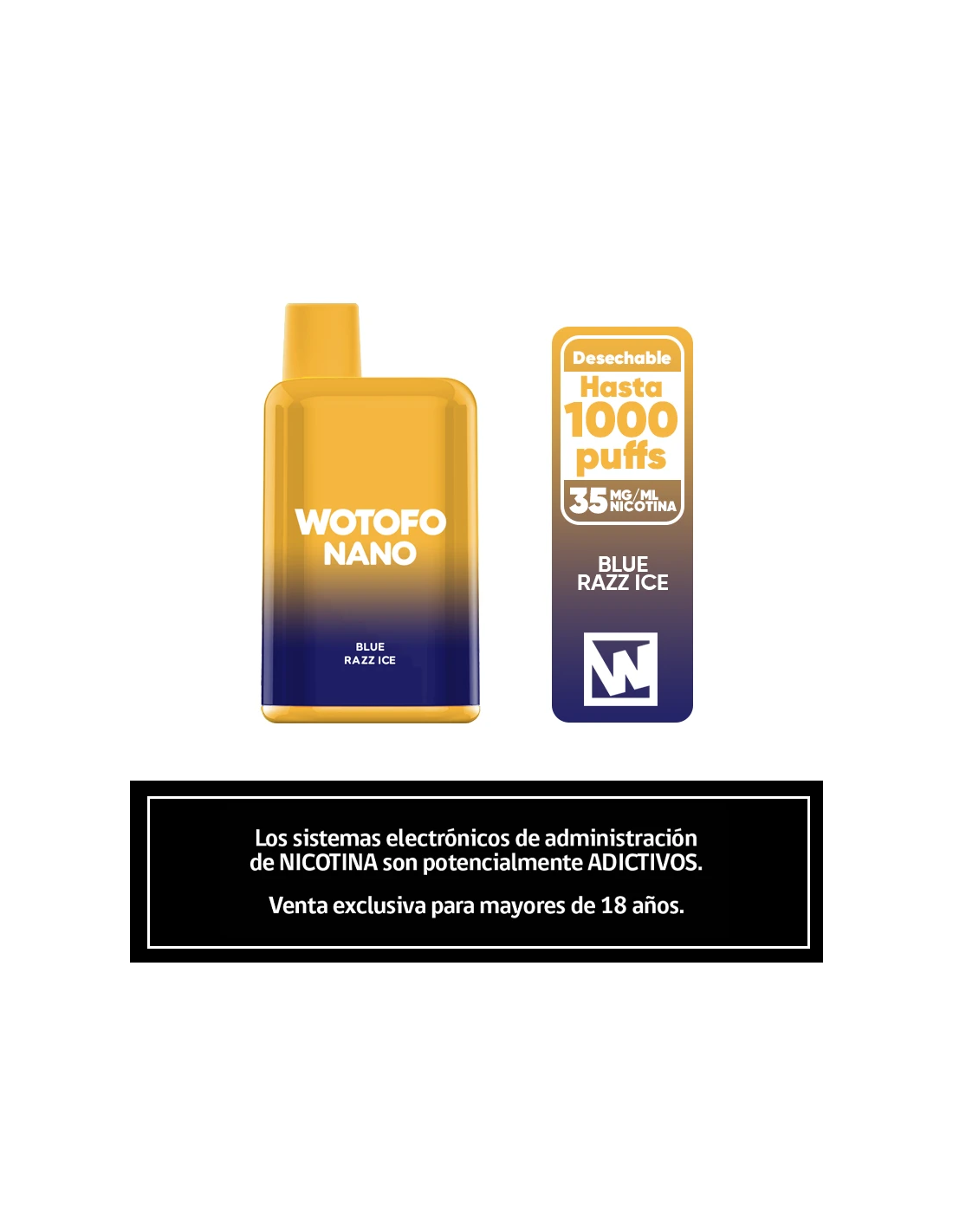 Wotofo Nano 1000 Puffs Piña Colada