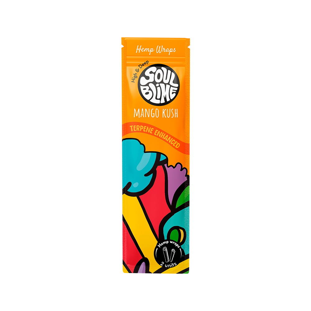 Hemp Wraps Soulblime Terp Paradise Display – Mango Kush x2