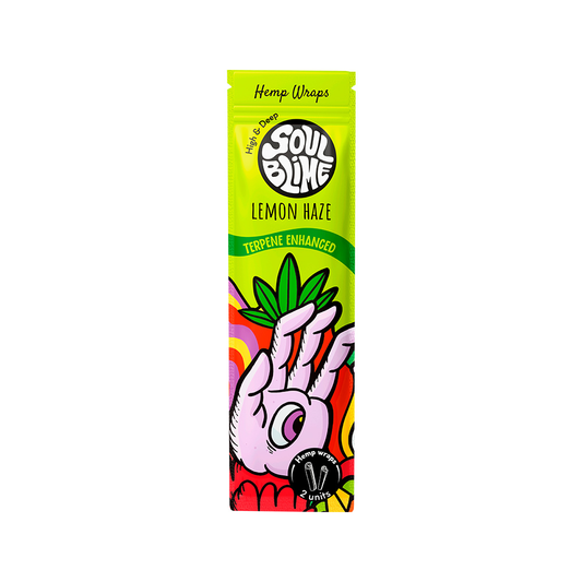 Hemp Wraps Soulblime Terp Paradise Display – Lemon Haze x2