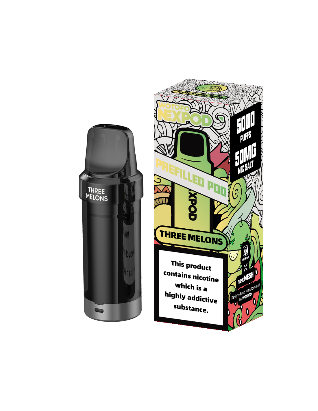 Recarga Nexpod Three Melons 5000 Puffs