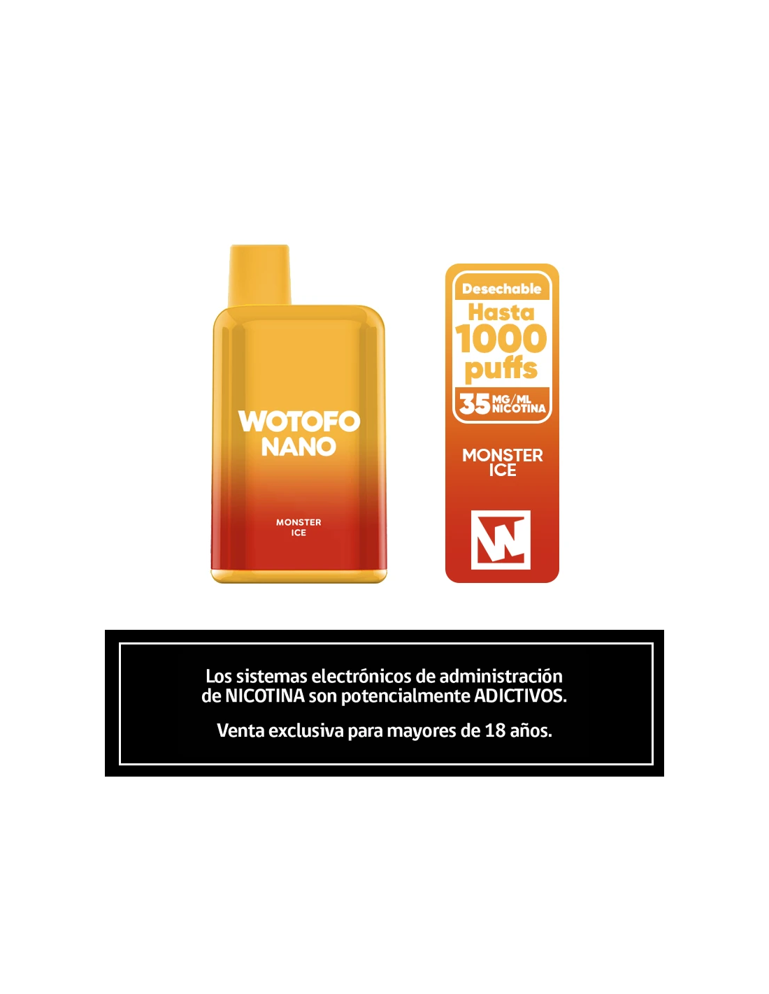 Wotofo Nano 1000 Puffs Monster Ice
