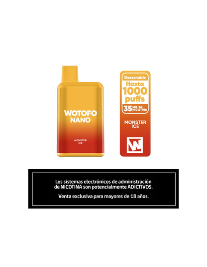 Wotofo Nano 1000 Puffs Monster Ice