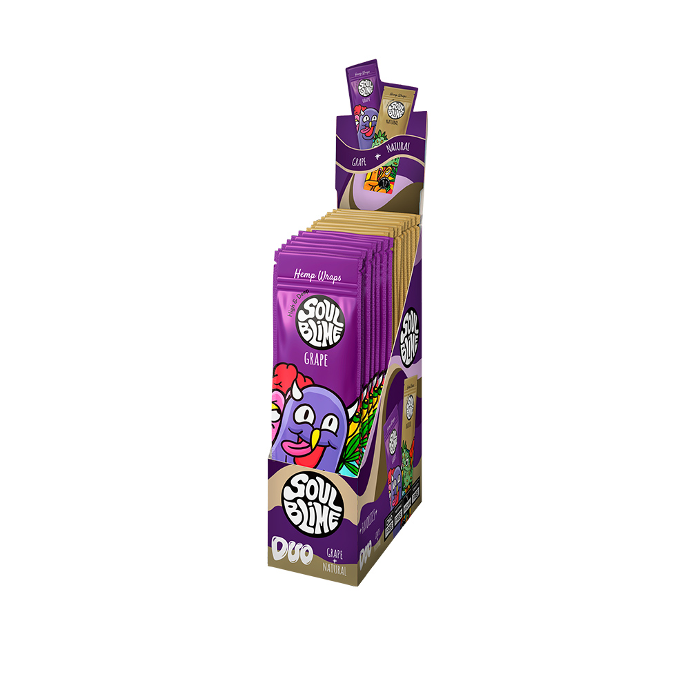 Hemp Wraps Soulblime Favorites - Natural & Grape